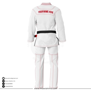 ชุดยิวยิตสูบราซิลเลี่ยน จิวยิตสู คิโมโน ปักโลโก้ได้ ผ้าฝ้าย 100% ทอลายเพิร์ลวีฟ ชุดสำหรับฝึกซ้อมมืออาชีพ MMA สำหรับการฝึกซ้อมและแข่งขัน  แบบ unisex - Product Image 4