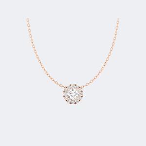Collier solitaire en diamant rond serti de griffes 1,30 carat total - Product Image 3