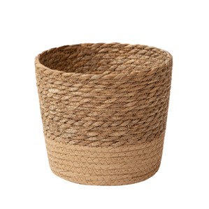 Pot de fleurs en jonc de mer, style rustique, écologique, pour plantes d'intérieur et d'extérieur, design tressé naturel - Product Image 1