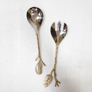 100% Mirror Polished Stainless Steel Silverware <b>Set</b> Unique 5-Piece Fork Knife Spoon Cutleries for Dinner Imported From India - Product Image 6