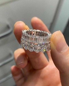 Most Demanded 925 Sterling <b>Silver</b> <b>Emerald</b> Cut Moissanite <b>Ring</b> for Parties and Romantic Gifts Available for Bulk Quantity - Product Image 6