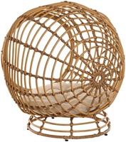 Fauteuil en rotin tissé à la main, fauteuil œuf en osier naturel durable, fauteuil pivotant de luxe bohème pour salon et véranda