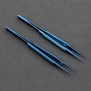 Pinzas de boca de pato para trasplante de lentes, acero inoxidable, aleación de titanio, 12 cm, instrumentos oftálmicos para cirugía de cataratas, 14 cm - Product Image 6