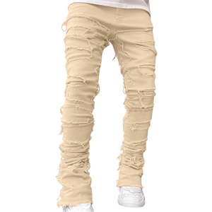 Pantalones de Lona Ligera de Primera Calidad, 100% Algodón, Tela Suave y Elástica, Ajuste Cómodo para Moda Casual Urbana - Product Image 1