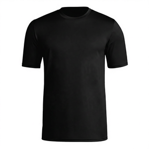 Camiseta de Jersey para Hombre, Azul Marino, Manga Corta, Cuello Redondo, Estampada, Formal, Corte Ajustado, Secado Rápido, Color Sólido, 100% Poliéster - Product Image 2