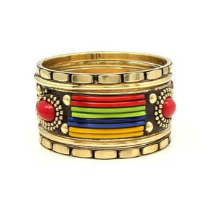 Best Quality Design Geometric Multicolor <b>Bracelet</b> Bangle Gold Plated Bohemia Style Unisex Jewelry Party Wedding for Woman - Product Image 2