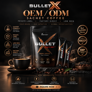 Café Instantané Amer Keto MCT Énergétique Faible en Sucre pour la Gestion du Poids Prémélange Fonctionnel OEM Marque Privée Malaisie - Product Image 1