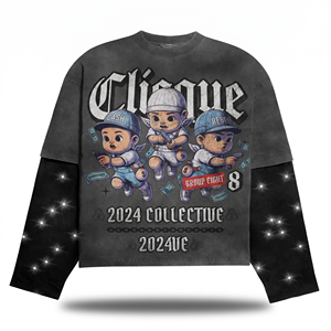 100% cotton T-shirt for men loose fit printed Mens Double Layer Premium 220 GSM Mesh Double Layer T Shirt DTF <b>Logo</b> - Product Image 5