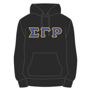 Sudadera con Capucha Negra Sigma Gamma Rho, Mezcla de Algodón Premium, Ropa de la Hermandad Griega SGRho, Bordado Personalizado Divine Nine HBCU - Product Image 2