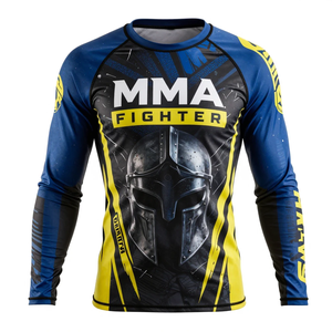 Camiseta de Compresión con Diseño Personalizado para MMA, Manga Larga, Impresión por Sublimación, Servicio OEM, Camiseta Deportiva - Product Image 2