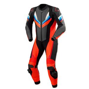 Combinaison de course moto professionnelle en cuir une pièce avec protection CE et maillot de course haute performance anti-abrasion - Product Image 1