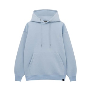 Sudadera con capucha azul claro hecha en la India Capuchas y sudaderas con capucha estampadas lisas a precios al por mayor Sudaderas con capucha de ajuste regular para mujer y hombre más vendidas - Product Image 1
