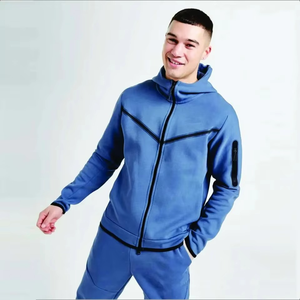 Survêtement d'hiver pour homme grande taille, qualité supérieure, personnalisable, deux pièces, en molleton technique 100 % coton, séchage rapide et respirant - Product Image 2