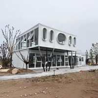 Casas Contenedor de Acero y Madera de Dos Pisos, Desmontables, de Lujo, Prefabricadas Directamente de Fábrica, Instalación Rápida