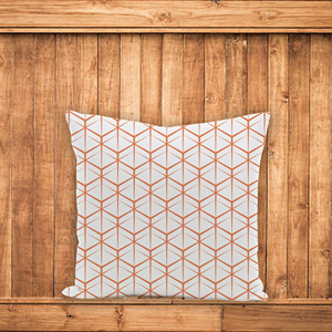 Modern Printed Geometric Pattern 100% Cotton Cushion Cover Washable Sustainable Anti- Custom Print Decorative Pillow Orange - Product Image 4