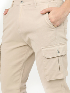 Pantalon décontracté de créateur haut de gamme en pur coton 100% couleur unie, pantalon de survêtement large pour homme - Product Image 6