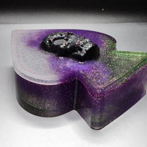 Boîte à bijoux en résine artisanale de luxe, décorative, à fleurs, pour ranger les bibelots, petite boîte cadeau personnalisée en résine - Product Image 3