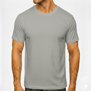 T-shirt Homme Premium Gris chiné 100% Coton 180 g/m² Uni Manches Courtes Col Rond Haute Qualité Marque Personnalisée - Product Image 1
