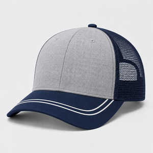 Casquette Trucker Snapback Ajustable à 6 Panneaux avec Coutures Contrastantes, Visière Courbée, Maille Respirante – Casquettes Personnalisables - Product Image 2