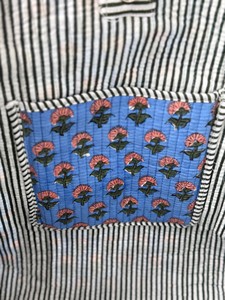 Organizador de Maquillaje de Viaje Acolchado Impermeable con Estampado de Bloques Grande, Ecológico, Estilo Vintage 2026, con Bolsillos de Colores Hermosos y Cremallera, Portátil - Product Image 3