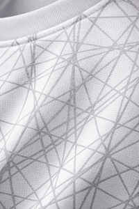 Conjunto de Uniforme de Fútbol Sublimado Personalizado, Blanco y Gris, Transpirable, de Poliéster - Product Image 6