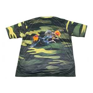 T-shirt personnalisé avec logo camouflage pour coq de combat - T-shirt en polyester sublimé imprimé coq de combat pour homme, style streetwear 180g, vêtements Gamefarm - Product Image 6
