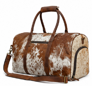 Cowhide Leather Duffel Bag Luxury Travel Bag Vintage Weekender Overnight Luggage <b>Handmade</b> Gym Bag High Quality Sport <b>Clothes</b> - Product Image 1