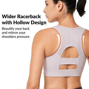 Women's Yoga Breathable Plus Size Sports Bra Adjustable Straps High Support Spandex/Polyester Customizable Front - Product Image 2