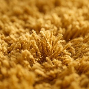 Tapis d'entrée en laine jaune moutarde tufté à la main style nordique, moelleux à poils longs, pour la décoration intérieure - Product Image 6