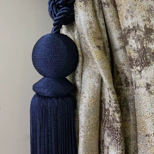 ที่รัดผ้าม่าน: เชือกธรรมชาติและพู่ผ้าฝ้าย - Product Image 1