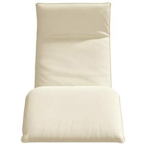 Tumbona Extra Larga de Tela Oxford Crema con Estructura Metálica y Diseño Plegable - Product Image 4