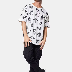 T-shirt surdimensionné en jersey 100 % coton vintage de haute qualité, uni, léger, avec impression sérigraphique pour homme - Product Image 4
