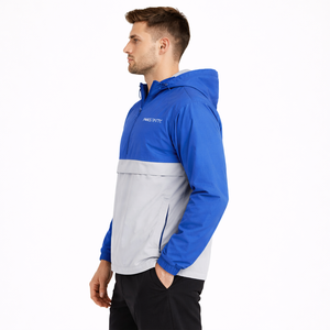 Vestes coupe-vent décontractées pour hommes, 100 % polyester, printemps-été, fermeture éclair, fines, à capuche, B2B - Product Image 5