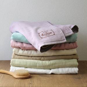[En gros Produits] HIORIE Osaka Naturel Couleur Gaze Serviette 100% Coton Serviette Visage Serviette Faible QUANTITÉ MINIMALE DE COMMANDE Lavable À Séchage Rapide Violet - Product Image 4