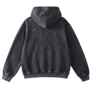 Sudadera con Capucha Extra Grande para Mujer, Negra, con Logotipo Personalizado de Alta Calidad, Color Sólido, Tejido de Algodón, Manga Larga, Transpirable, Estilo Urbano - Product Image 2