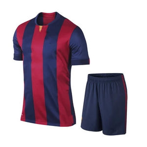 Men's Striped Soccer Jersey <b>Set</b> Short Sleeve Moisture Wicking Crew Neck Adult All Seasons Uniform - Product Image 1