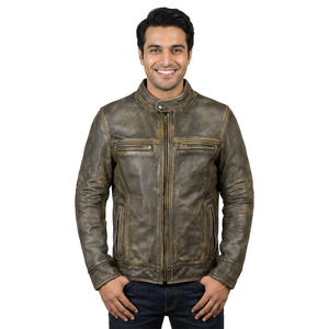 <b>Men's</b> High Quality PU <b>Leather</b> Hooded Winter <b>Jacket</b> Custom Made with Warm Collar High Street Style New Arrival <b>jacket</b> for <b>men</b> - Product Image 5