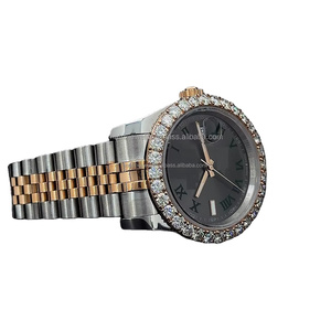 Reloj de Diamantes Moissanite de Última Moda, Reloj Mecánico de Oro con Incrustaciones de Diamantes, Relojes de Lujo de Oro VVS con Moissanite, Reloj de Marca Unisex - Product Image 2