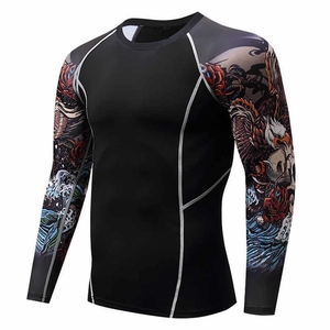 Demandable Men <b>Rash</b> <b>Guard</b> Spandex MMA <b>Rash</b> <b>Guard</b> Long Sleeve Compression <b>BJJ</b> <b>Rash</b> <b>Guard</b> Fortleo - Product Image 1