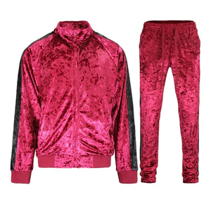 <b>Women</b> Eco-Friendly <b>Velour</b> <b>Tracksuit</b> Set Full Zip Jacket with Side Pockets and Elastic Waist Pants Winter Casual Wear for Adults - Product Image 5