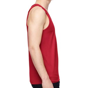 Men's Red Sleeveless O-Neck <b>Tank</b> <b>Top</b> Casual <b>Knitted</b> Solid Color Plus Size - Product Image 2
