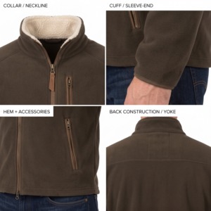 Veste Softshell Homme Personnalisée Marron Foncé Doublée Polaire Respirante Entièrement Zippée Hiver Chaud OEM ODM Extérieur Décontractée - Product Image 5