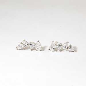 Boucles d'oreilles pour femmes en or massif 10K 14K 18K, serties de diamants de laboratoire taille poire 0,41 carat, pureté E, clarté VVS, fabrication artisanale. - Product Image 4