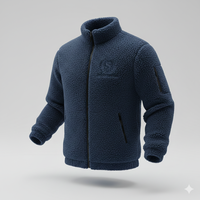 Veste Sherpa à capuche personnalisée pour homme, en polaire Teddy chaude, manteau d'automne et d'hiver doublé, impression numérique, décontracté, pour l'extérieur, vente en gros