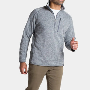 2026 Plus Size Custom <b>Plain</b> Quarter Zip <b>Sweatshirt</b> Ready to Ship Blank <b>Plain</b> High Quality Quarter Zip <b>Sweatshirt</b> - Product Image 2
