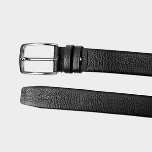 Ceintures décontractées pour hommes, dernières tendances, personnalisées, durables, respirantes, en cuir de vachette véritable, boucle en alliage, motif uni, fabriquées au Pakistan - Product Image 3