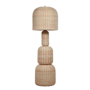Mushroom Floor Lamp Customized Designs Creative Vintage Rattan <b>Standing</b> Lamp for Living Room Bed Room from Vietnam Wholesale - Product Image 3