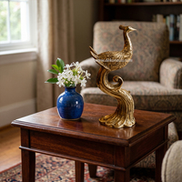Sculpture de paon en laiton de style antique, couleur personnalisée, design personnalisable, figurine décorative faite à la main, décoration de luxe pour la maison