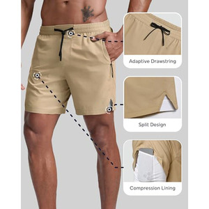 Pantalones Cortos Deportivos Casuales para Hombre 2026, de Secado Rápido, para Fitness, Correr, con Bolsillos, Estilo Formal, 2 en 1 - Product Image 3