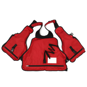 <b>Men's</b> <b>Red</b> Sporty <b>Vest</b> With Pockets Zipper Closure Quick Dry Outer Wear Summer Style - Product Image 2